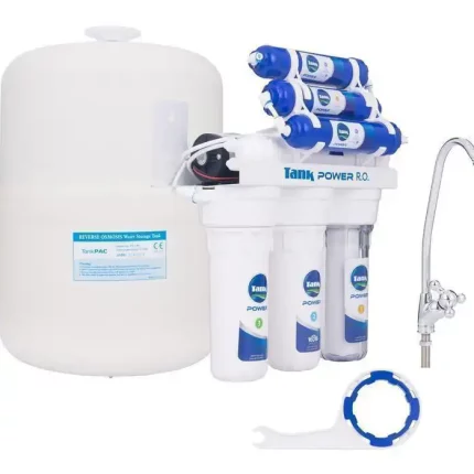 فلتر تانك باور 7 مراحل R.O Plus بتقنية التناضح العكسي مع كل الشمعات